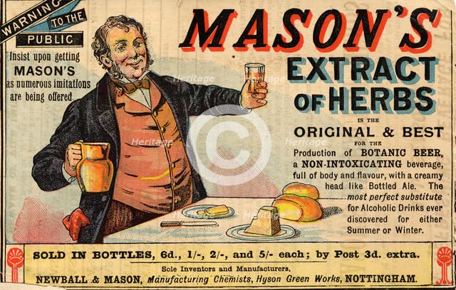 Mason’s Extract of Herbs, 19th century. Artist: Unknown