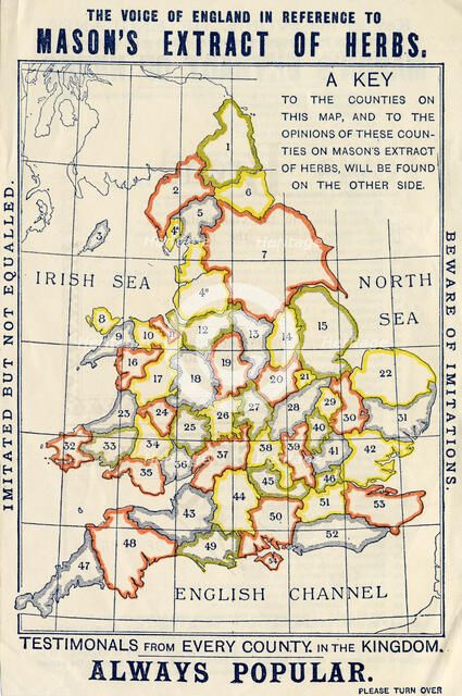 Mason's Extract of Herbs, 19th century. Artist: Unknown