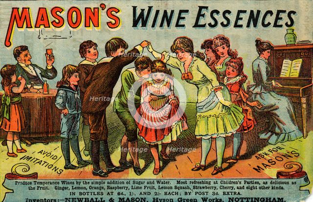 Mason's Wine Essences, 19th century Artist: Unknown