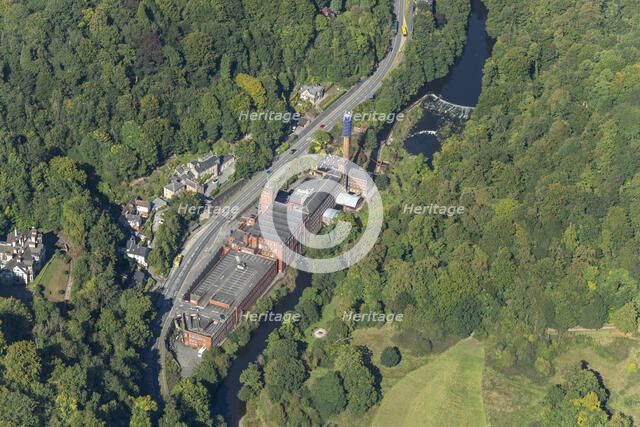 Masson Mills, water-powered cotton mills, Derbyshire, 2024. Creator: Robyn Andrews.