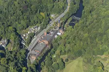 Masson Mills, water-powered cotton mills, Derbyshire, 2024. Creator: Robyn Andrews