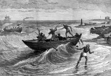 Massoolah boats, Madras, 1880. Creator: Unknown