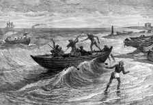 Massoolah boats, Madras, 1880. Creator: Unknown
