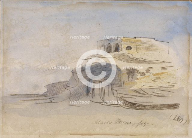 Massa Forno, Gozo, Malta, 1866. Artist: Lear, Edward (1812-1888)
