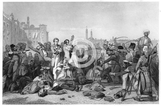 'Massacre at Cawnpore', 1857, (c1860). Artist: Unknown