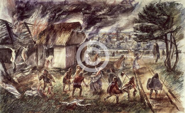 Massacre at Londinium, 60 AD. Artist: Unknown