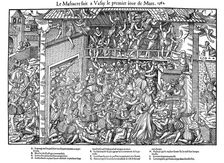 Massacre at Vassy, French Religious Wars, 1 March 1562 (1570). Creators: Jacques Tortorel, Jean Jacques Perrissin
