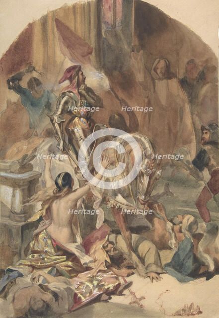 Massacre de Nesle (1472), 19th century. Creator: Edouard-Alexandre Odier.