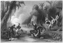 Massacre in the boats off Cawnpore 1857, (c1860)