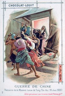Massacre in the Russian Mission of Tong-Tin-An, Boxer Rebellion, China, 10 June 1900