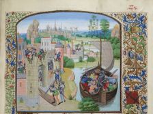 Massacre of Ghent traders at Audenarde 1380, ca 1470-1475. Creator: Liédet, Loyset (1420-1479)