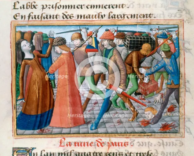 Massacre of the inhabitants of Paris, May 1413, (1484). Artist: Unknown