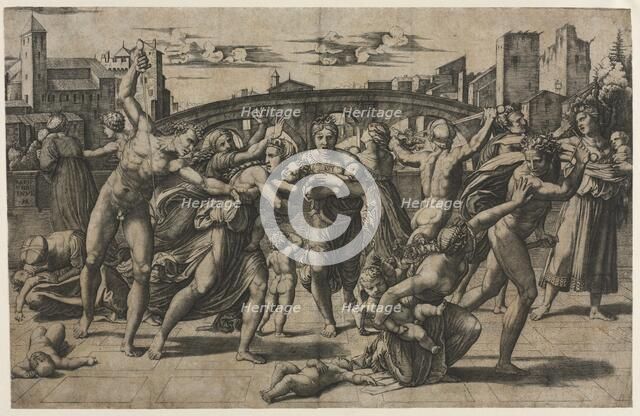 Massacre of the Innocents (With the Fir Tree), c. 1511-1512. Creator: Marcantonio Raimondi (Italian, 1470/82-1527/34).