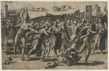 Massacre of the Innocents (With the Fir Tree), c. 1511-1512. Creator: Marcantonio Raimondi (Italian, 1470/82-1527/34)