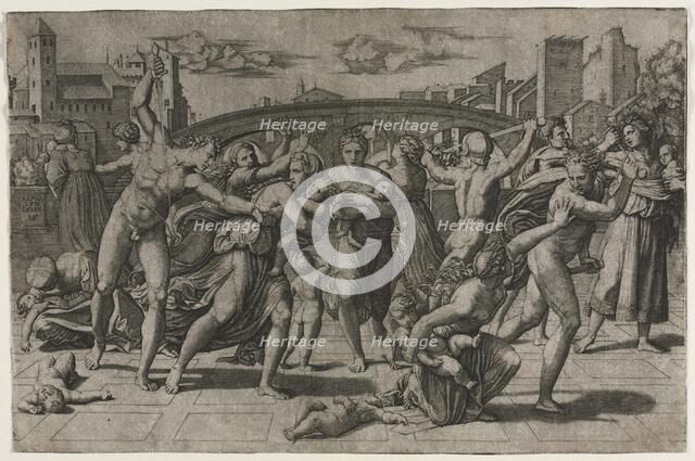 Massacre of the Innocents without the Fir Tree, ca. 1513-15. Creator: Marcantonio Raimondi (Italian, 1470/82-1527/34).