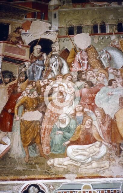 Massacre of the Innocents, Fresco in church of Santi Agostino, Siena, 1482.  Artist: Matteo di Giovanni.