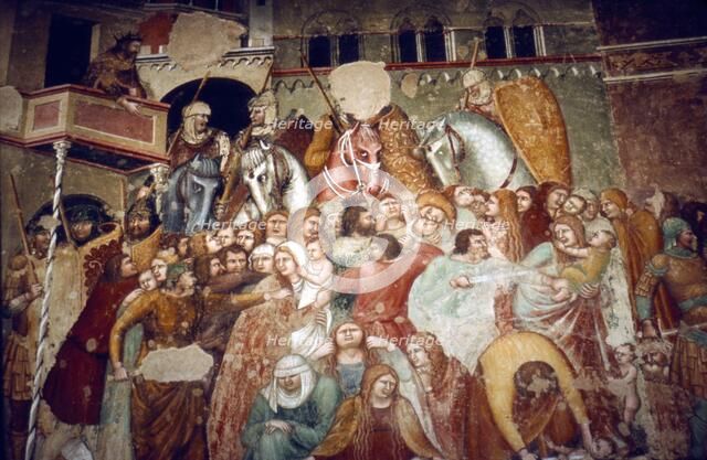 Massacre of the Innocents, Fresco in church of Santi Agostino, Siena, 1482. Artist: Matteo di Giovanni.
