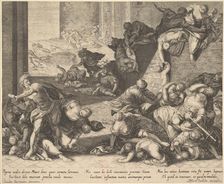 Massacre of the Innocents, reduced and reversed copy after Aegidius Sadeler, 1600—1629. Creator: Unknown