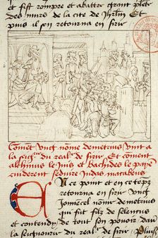 Massacre of the Jews by Bacchides, c1470-1480. Creator: Anonymous