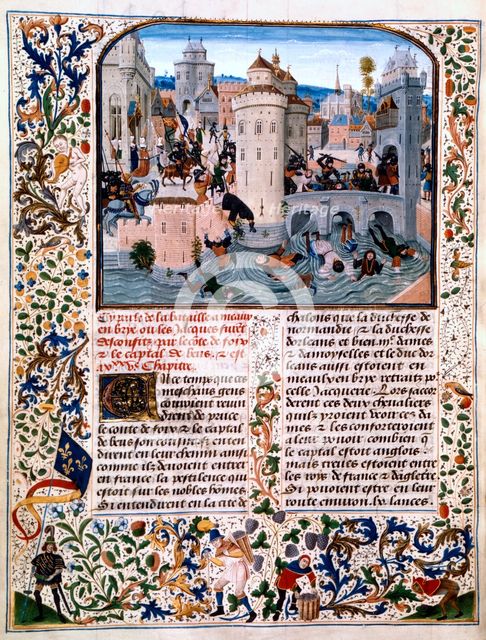 Massacre of the peasant rebels at Meaux, (1358), c1475. Artist: Loyset Liedet