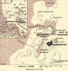'Massaouah et sa baie; Le Nord-Est Africain 1914. Creator: Unknown