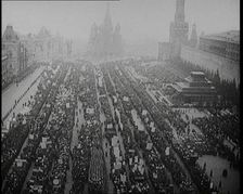 Massive Demonstration in Moscow's Red Square, 1920. Creator: British Pathe Ltd