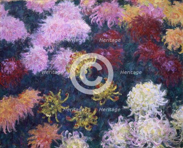 Massif de chrysanthèmes (Bed of Chrysanthemums), 1897. Creator: Monet, Claude (1840-1926).