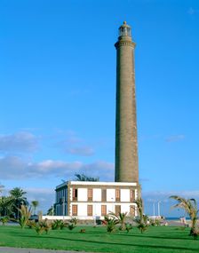 Maspalomas Lighthouse, Gran Canaria, Canary Islands. Creator: Peter Thompson