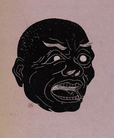 Masque grotesque, before 1888. Creator: Henri-Charles Guerard