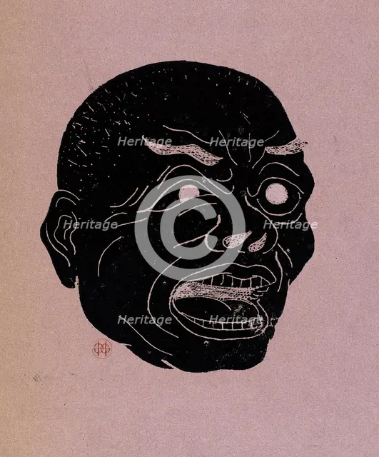 Masque grotesque, before 1888. Creator: Henri-Charles Guerard.