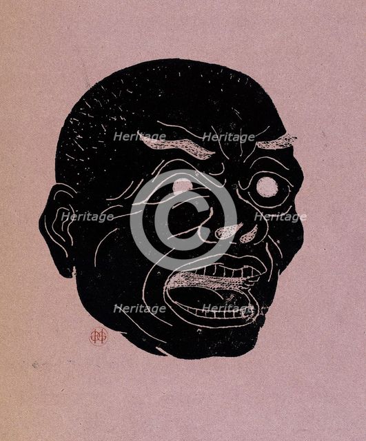 Masque grotesque, before 1888. Creator: Henri-Charles Guerard.