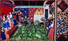 Masquerade at the French court, 1470-1475. Creator: Jean Froissart