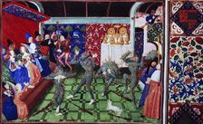 Masquerade at the French court, 1470-1475. Creator: Jean Froissart