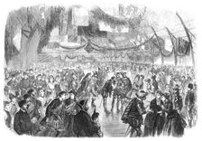 Masquerade at the Skating Rink, Montreal, 1870. Creator: Unknown