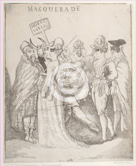 Masquerade, [August 30, 1811], copy after., [August 30, 1811], copy after. Creator: Unknown.