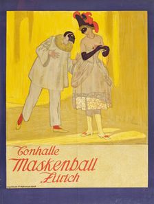 Masquerade ball. Tonhalle Zurich, 1911. Creator: Cardinaux, Emil (1877-1936)