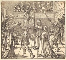 Masquerade Dance with Torches, c. 1516. Creator: Albrecht Durer
