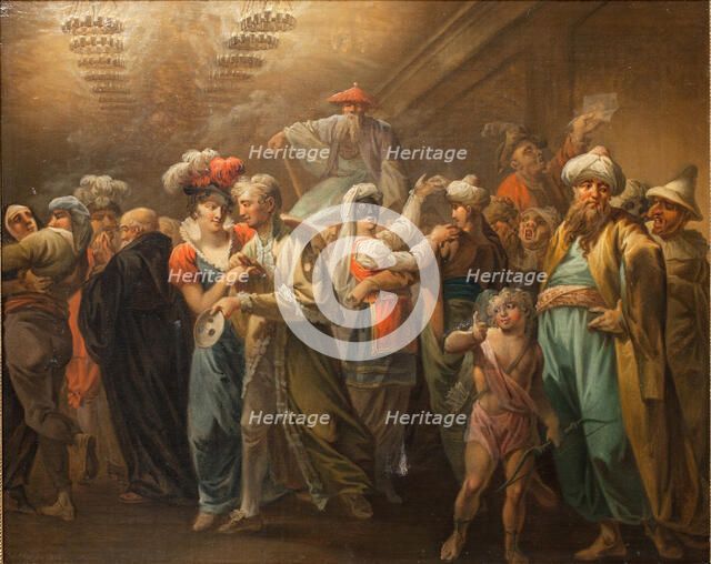 Masquerade. Intermedium; Holberg Gallery. Scenes from Ludvig Holberg's comedies, 1813. Creator: Christian August Lorentzen.