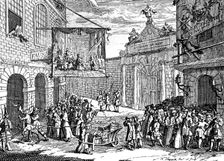 Masquerades and operas 1724.Artist: William Hogarth