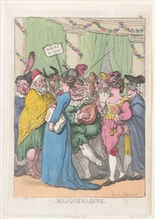 Masquerading, [August 30, 1811], reprinted., [August 30, 1811], reprinted. Creator: Thomas Rowlandson