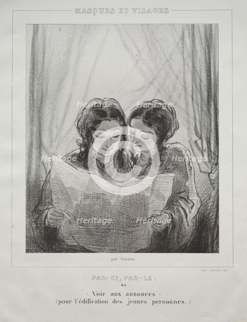 Masques et Visages. Creator: Paul Gavarni (French, 1804-1866).