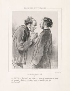 Masques et Visages: Par-ci, Par-la, 1850s. Creator: Paul Gavarni (French, 1804-1866)