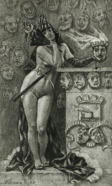 Masques Parisiens, 1889. Creator: Félicien Rops
