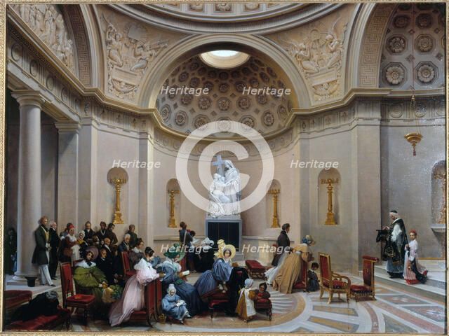Mass at the Chapelle expiatoire (Expiatory Chapel), 1835. Creator: Lancelot-Theodore Turpin de Crisse.