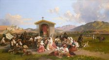 Mass for the reapers 1820-1885. Artist: Penry Williams