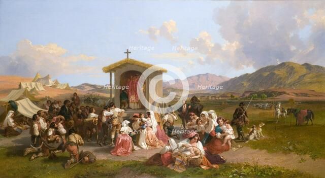 'Mass for the reapers', 1820-1885. Artist: Penry Williams.