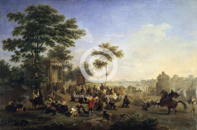 'Mass in the country around Rome', late 18th/early 19th century. Artist: Nicolas Antoine Taunay