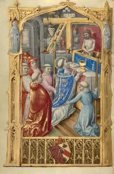 Mass of St Gregory; Poncher Hours, about 1500. Creator: Master of Jacques de Besancon