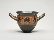 Mastoid (Drinking Cup) with Handles, 500-480 BCE. Creator: Haimon Painter