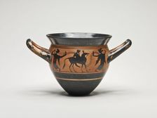 Mastoid (Drinking Cup) with Handles, 500-480 BCE. Creator: Haimon Painter